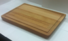 Доска для подачи 400х250х20 мм  с желобком, с выемками для рук, бук