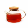 Чайник 800 мл  стекло  Бочонок с бамбуковой крышкой KD-2