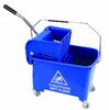 Ведро с отжимом 20 л на колесах синее 2 секции по 10 л 