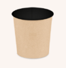Контейнер  ECO 700 мл d-116,  h-108 мм супница ДНО черный / крафт OSQ