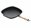 Сковорода-гриль 23х23 см   чугун  деревянная ручка  Luxstahl