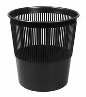 Корзина для бумаг 10 л пластик сетчатая черная (27×25×25 см)   Luscan 