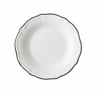 Тарелка мелкая 21 см Line Black ID Fine фарфор, белый с черным ободком