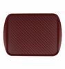 Поднос столовый 42х30 см бордовый полистирол Рестола 1170