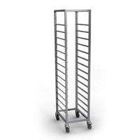 Тележка-шпилька для гастроемкостей  GN2/1  15 ур  085 мм между ур  нержавеющая сталь  575х660х1600