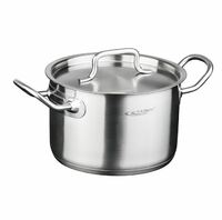 Кастрюля 3 л D18, H12 cм нерж.сталь с крышкой Общепит Катунь