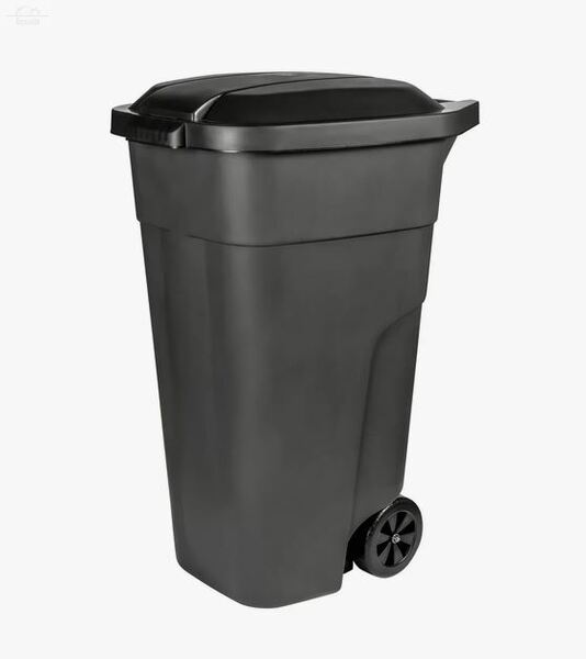 Контейнер для мусора 110 л с крышкой на колесах пластик Plast Team Контейнер для мусора 110 л с крышкой на колесах пластик Plast Team