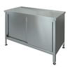 Стол тумба двери купе  островной      нержавеющая сталь  900х600х870