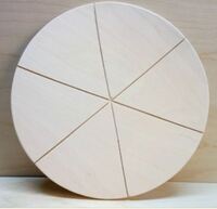 Доска для пиццы 450 мм 6 сегментов  фанера СНЯТО С ПРОИЗВОДСТВА