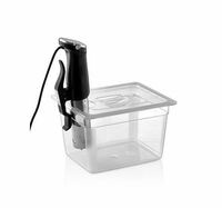 Крышка для гастроемкости 1/2 с вырезом под Су-Вид, поликарбонат, GASTROPLAST  прозрачная