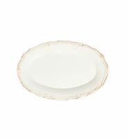 Блюдо овальное 26 см Patina ID Fine фарфор белый с кантом
