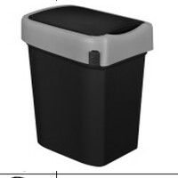Контейнер для мусора 50л 430*320*650 SMART BIN, с плавающей крышкой черный  Рестола