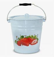 Ведро 12 л без крышки эмал.сталь с декором в ассотр.