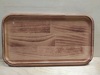 Доска для подачи 350х200х20 мм  с углублением, скругленные углы,  бук с обжигом