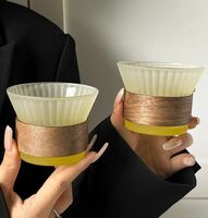 Чашка кофейная 210 мл боросиликатное стекло P.L. Proff Coffee цветная