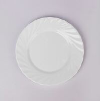 Тарелка мелкая D25 см TIDAL ROUND-T- WHITE PARSOPAL,  стекло опаловое,белый