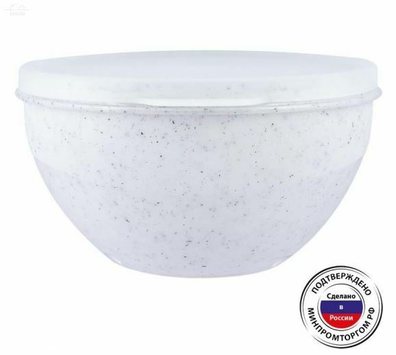 Миска 1 л с крышкой пластик для пищевых продуктов GRANITE Полимербыт Миска 1 л с крышкой пластик для пищевых продуктов GRANITE Полимербыт