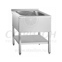 Ванна моечная 1 секц с бортом ВМП-6-1-5 РН Абат цельнотянутая   нерж сталь  500х500x300
