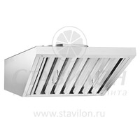 Зонт вытяжной встраиваемый ЗВВ-700 Абат для мини-пароконвектомата типа Абат ПКА-6-1/2П   с козырьком  свет, вентилятор