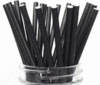 Трубочки для коктейля без гофры 19,7 см х 6 мм 25 шт/уп  Черный БУМАЖНАЯ