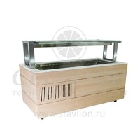 Салат-бар Тепловой СБТ61 Astropit 6GN Цезарь  МДФ и камень  полка стекло П