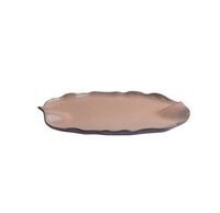 Блюдо овальное 23 см Taupe Roots каменная керамика