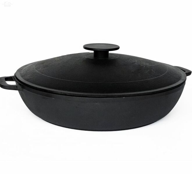 Сковорода-жаровня 34 см чугун с двумя ручками Гардарика Сковорода-жаровня 34 см чугун с двумя ручками Гардарика